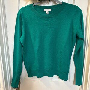 Nordstrom Kelly Green Lightweight Wool/Acrylic Women's Sweater-Size Large